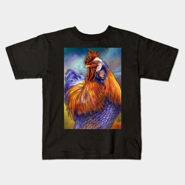 Rooster Kids T-Shirt by Tim Jeffs Art